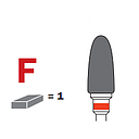 Carbide bur crosscut straight fine