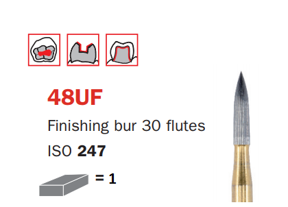 FG Diacarb finishing bur 30 filos forma bala