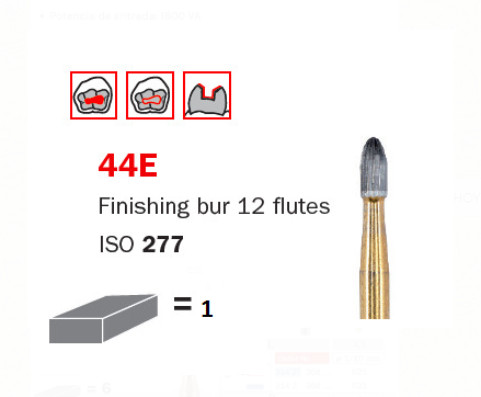 FG Diacarb finifhing bur 30 filos forma llama