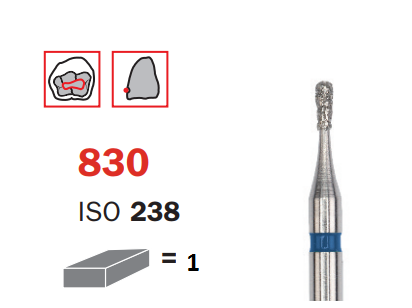 Fresa en forma de pera ø 0.8 mm Diaswiss 314830008