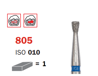 Fresa cono invertido ø 0.9 mm  314805009