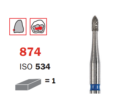 Fresa en forma de pera ø 0.9 mm Diaswiss 314874009