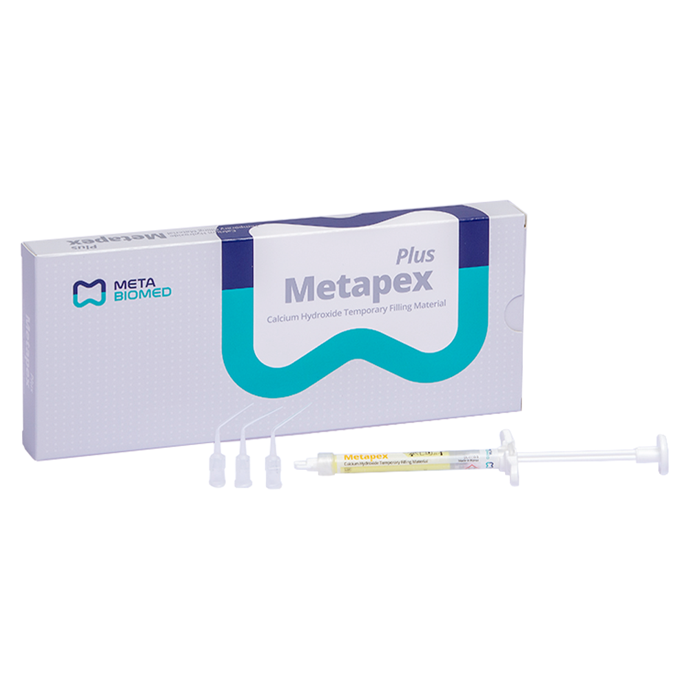 Ítem # 302002 METAPEX PLUS, Hidroxido de Calcio con iodoformo. Jeringa 2.2 gramos 302001