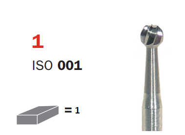 [316001018] Fresa de carburo quirúrgica redonda ø 1.6 mm Diaswiss