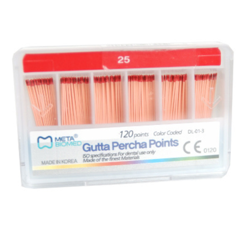 [111530-25] 111530-25 Gutapercha MetaBiomed No. 25. Caja con 120 puntas..