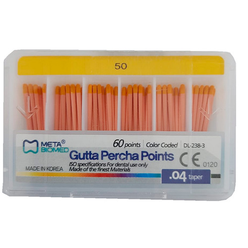 [8806387800408] GutaPercha #50 Taper .04 Caja de 60 unidades