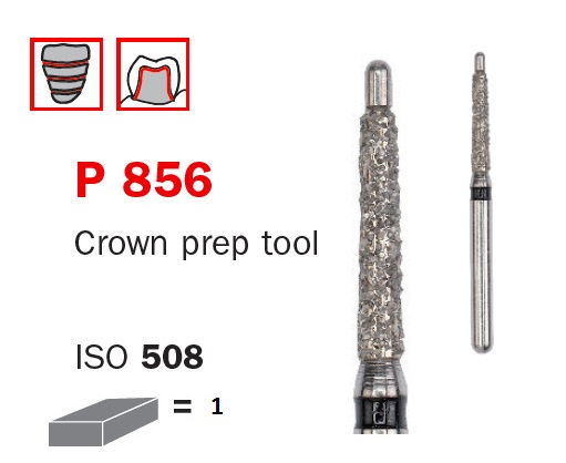 [314SGP856021] Fresa de troncocónica con guía ø 2.1 mm Diaswiss 314SGP856021 